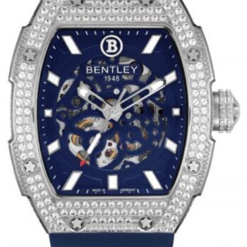 Bentley Velocity Prodigy Automatic Watch – Blue Dial with Blue Rubber Strap
