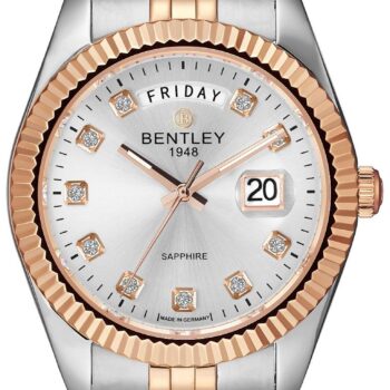 Bentley Adventure Journey Men's Watch – Silver Dial with Two-Tone Rose Gold
